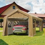 10 x 20 ft Heavy Duty Carport Canopy Tent with 4 Doors and Windows