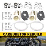 For Harley Davidson Super E Carb Rebuild Kit 2Pcs Carburetor Gasket Set Metal UK