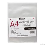 Mapac Archival Sleeve Acid Free Polypropylene A4 Clear Long Term Storage Pack 10