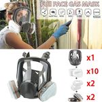 Full Face Mask Respirator Facepiece for Woodworking Industrial Painting Welding