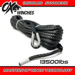 13500lbs Winch Synthetic Rope 25m long Tow Recovery Cable  12 ton UK STOCK