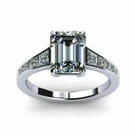 Emerald Cut 2.30Ct Diamond 14k White Gold Finish Engagement Ring Women's Size 8