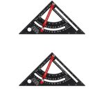 2Pcs Durable Aluminum Alloy Right Angle Ruler Adjustable Carpenter Tool