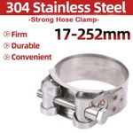 Heavy Duty T-Bolt Hose Clamps Stainless Steel Zin High Pressure Turbo & Exhaust