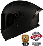 MT BRAKER SV FULL FACE 2206 DUAL VISOR MOTORBIKE HELMET  MATT BLACK + DARK VISOR