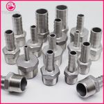 Stainless Steel 304 Hose Barb Fitting Coupler Connector Male BSP Air Fuel Water