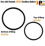 Replacement Top Fan O-Ring 321650 + Bottom O-Ring 013743 for Paslode IM360i/