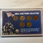 1944/46 USA Shell Case Lincoln Cents Collection Coin Set Vintage Rare