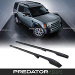 FULL LENGTH BLACK EXTENDED ROOF RAILS FOR LAND ROVER DISCOVERY 3 4 04-16