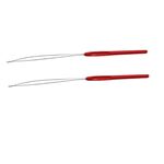 2pcs Quality Nano Ring Micro Bead Hair Extension Pulling Loop Hook Tool Threader