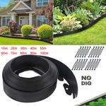 10-100Metre 10CM Flexible Garden Border Grass Lawn Path Edging With Plastic Pegs