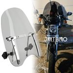 Large 18"x16" Windshield Windscreen For Harley Sportster XL 883 1200 Iron 48 72