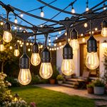 60m Heavy Duty Outdoor Festoon Lighting LED E27 Bulbs Garden String Lights Mains