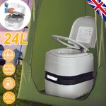 24L PORTABLE FOLDING CAMPING TOILET COMPACT POTTY LOO CARAVAN PICNIC FISHING NEW