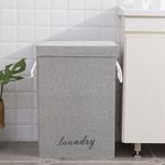 Dual-Use Laundry Basket Foldable Clothes Hamper with Lid for Storage & Transport