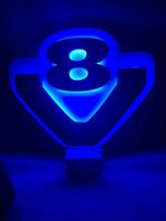 Scania V8 3D Blue LED Mirror Board Acrylic Gloss Sign Light 24V 12V USB Truck