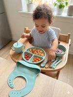 8 Pcs Baby Feeding Set Silicone Led Weaning Supplies Utensils Cup Bowl BPA Free