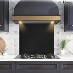 eR Home Stainless Steel 1mm Splashback for Kitchen With Black Brushed Finish