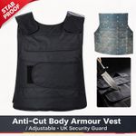 Stab Proof Anti-Cut Vest UK Security Guard Adjustable Armour