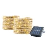 2x Gardenwize 4m Decorative Solar Powered Outdoor LED Rope Lights - GW456
