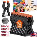 1-10 Large Spring Clamps 3/4/6/9"Set Heavy Duty Market Tarpaulin Quick Grip Clip