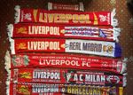 6  Vintage Liverpool FC Scarves  Champions League 2005 Istanbul Milan a badge 