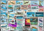 AVIATION TRANSPORT AIRCRAFT 300 ALL DIFFERENT STAMP COLLECTION 12/9/26