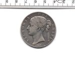 1847 XI  YOUNG HEAD QUEEN VICTORIA  STERLING SILVER 92.0% VF CROWN (MS-022)