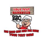 Food Truck Decals Your Text Bbq Restaurant & Food Concession Concession Sign Red