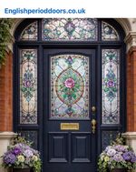 Bespoke Victorian Stained Glass Doors Panels fanlights Made To Order 250 Deposit