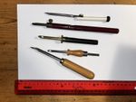 Vintage Punch Needles x 5, rug mat carpet runner making PRIMITIVE prodders