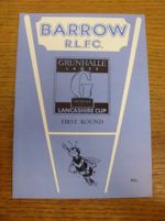 18/09/1988 Rugby League Programme: Barrow v Wigan [Lancashire Cup] (team changes