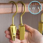 5 PCS Aluminum Heavy Duty Laundry Hooks with Clips Drying Clothes Pegs for Pants
