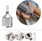 Mill Herb Grinder Metal Funnel Hand 44mm And Mini Glass Vial Free UK p&p