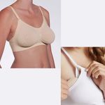 CANTALOOP Nursing Bra Removable Foam Cups Tan Beige Size S Maternity