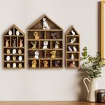 3Pcs Wooden Display Case Figure Model Toy Storage Display Rack Blind Box Showcas