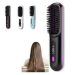 Go Brush Pro, Cordless Hair Straightener Comb, Ionic Heated Hair Brush, Ceramic