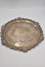 Antique John Round & Son Silver Plated Serving Tray Salver 32cm