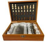 Freemasons Masonic Lodge Hip Flask Chess Set Pen Easy Pour Funnel Cups Gif Set