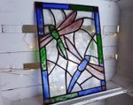 Dragonfly Stained Glass Hanger, for wall, window or suncatcher