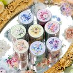 Flowers Blooms Adhesive PET Tape Stickers Journal Diary Scrapbooking Paper Craft