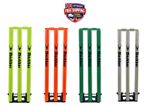Markhor Pro Cricket Wooden Spring Return Stumps + Bails & Metal Base Wickets