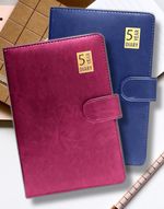 Five (5) Year Undated Diary Leather Look A5 Day Per Page Padded Magnetic Closure
