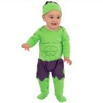 Marvel Baby Sleepsuit And Hat | The Incredible Hulk Baby Pyjamas | Baby PJs