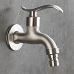 Stylish Wall Mounted Faucet for Kitchen and Laundry in Stainless Steel