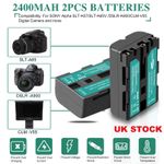 2PCS NP-FM500H Battery+Charger For Sony DSLR A100 A200 A300 A500 SLT A99 A58 A65