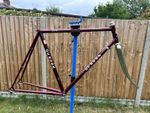 De Rosa Professional SLX Frameset - Campagnolo Headset / Red / Chrome / Italian