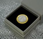 APOLLO 11 MOON/LUNAR LANDING Silver & 24ct Gold Commemorative & Display/Gift Box