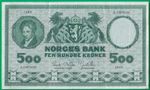 Norway 500 kroner 1964, P34c, presentable VF early date for this large design