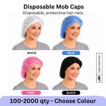 Vanity UK Mob Cap 100-2000 Disposable Hair Net Spray Tan Salon Catering
